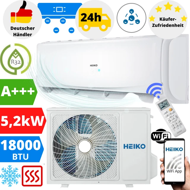Split Climatisation 18000 Btu Climatiseur Purificateur WLAN R32 5,2kW B-Ware