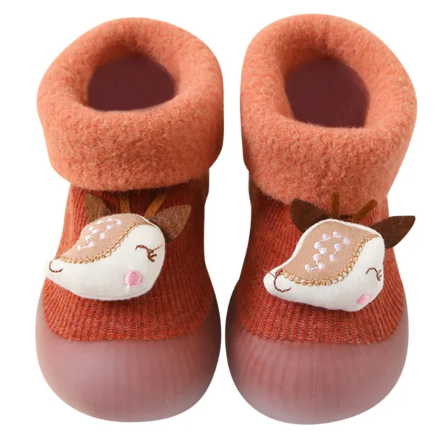 Pantofole antiscivolo bambini bambina ragazzi bambini calze di cotone scarpe inverno caldo Regno Unito 5