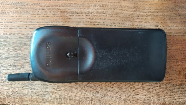 Ancien Bipeur Philips Tatoo Noir Avec Support - Objet De Collection Vintage