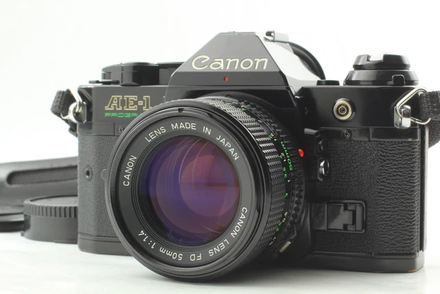 [Exc+5] Programa Canon AE-1 Negro SLR Nuevo FD NFD 50 mm f/1,4 de JAPÓN