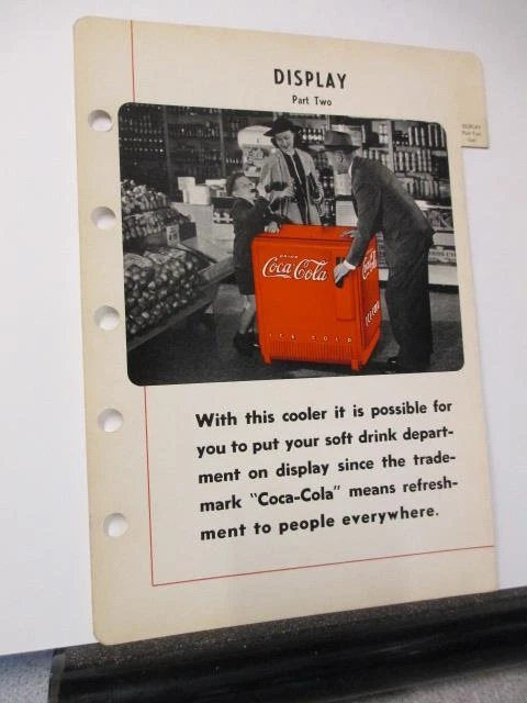 COCA COLA 1940 store salesman sample soda bottle vending machine cooler ICE #3