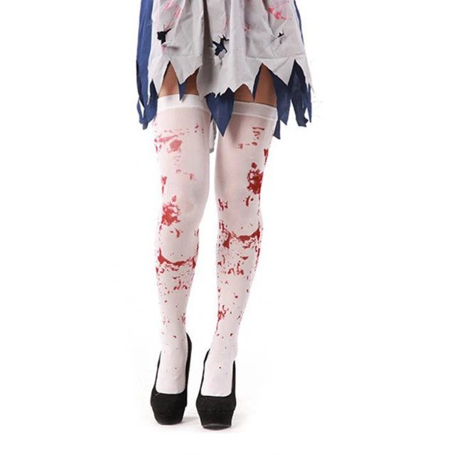Pratiche calze macchiate di sangue Halloween per Halloween cosplay