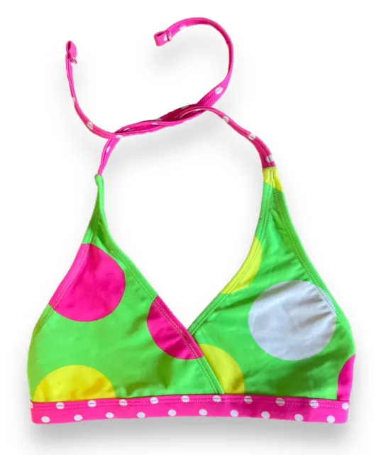 Circo Youth Girls Size M 7/8 Bikini Top Pink Multi Bralette Halter Swimwear NWOT