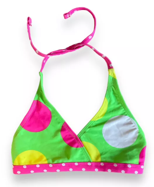 Circo Youth Girls Size M 7/8 Bikini Top Pink Multi Bralette Halter Swimwear NWOT