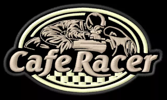 Toppa Cafe Racer ovale iron-on patch vecchia scuola