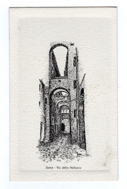 Siena  Via Della  Galluzza   Cartolina Nr 22 Ill.  Petrucci  Ediz.giuntini Nv