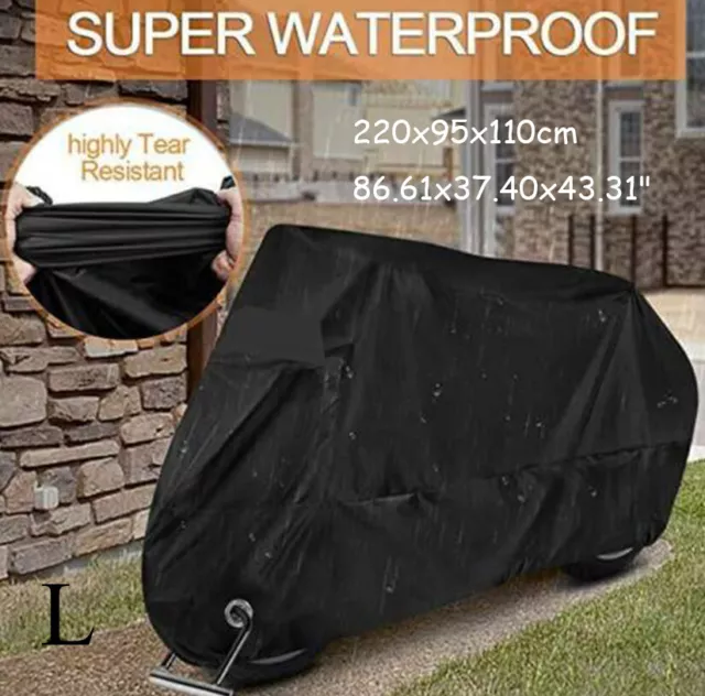 Large Bike Motorcycle Cover Waterproof Moped Outdoor Snow UV Protector Storage