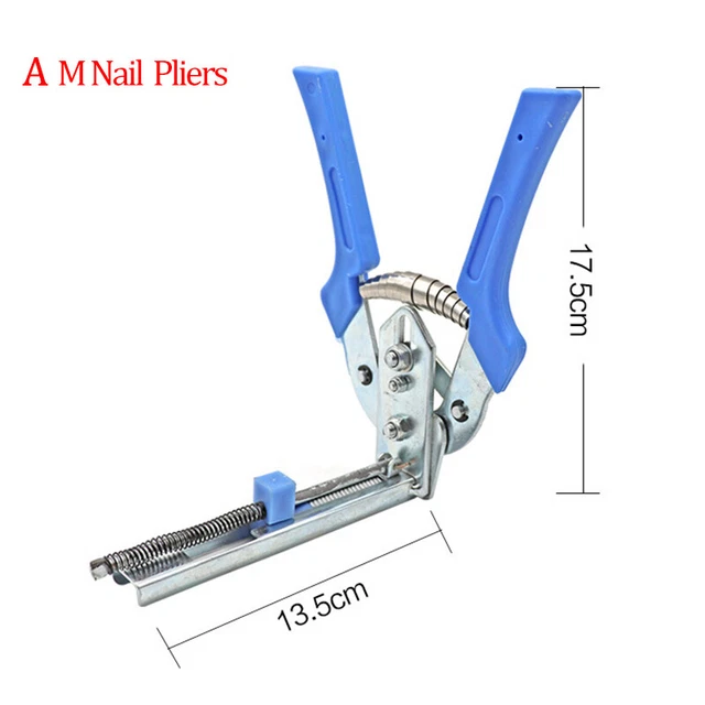 Hog Ring Plier Tool and M Clip Staple Chicken Mesh Cage Wire Fencing Caged Cl Pe