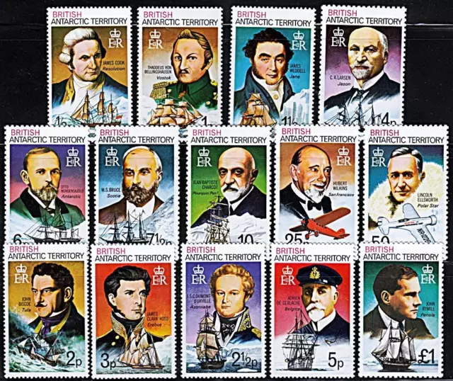 BRITISH ANTARCTIC TERR 1970-80's POLAR EXPLORERS MNH SHIPS, PLANES