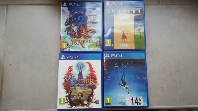 Lot 4 Jeux PS4 : Yonder, Owlboy, Abzu, Journey