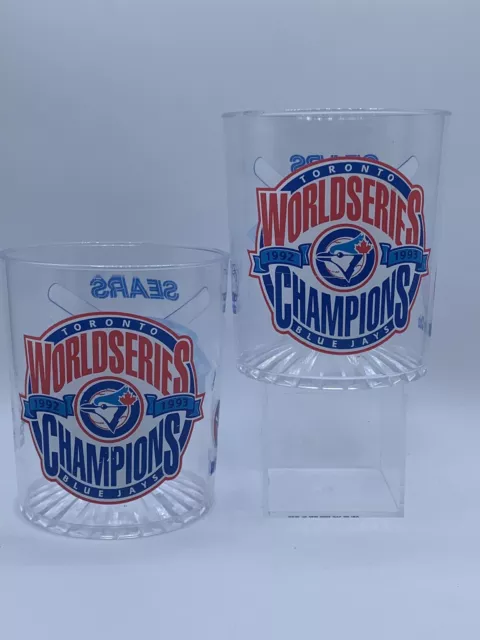 Toronto Blue Jays; Set of 2  Vintage Cups “Back-to-Back” Champions 92-93, Sears
