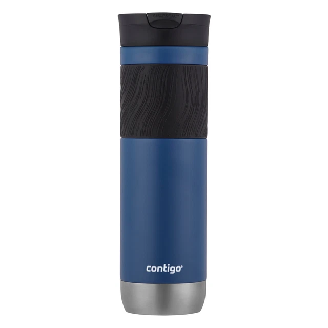 Travel Coffee Mug Leak Proof Vacuum Insulated Byron Stainless Steel SnapSeal Lid
