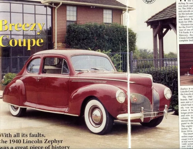 1940 Lincoln Zephyr Coupe 6 Pg Article
