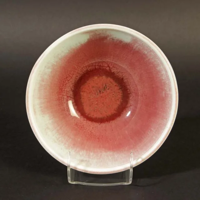 Horst Kerstan Kandern Studiokeramik art pottery seladon Schale rot Porzellan red