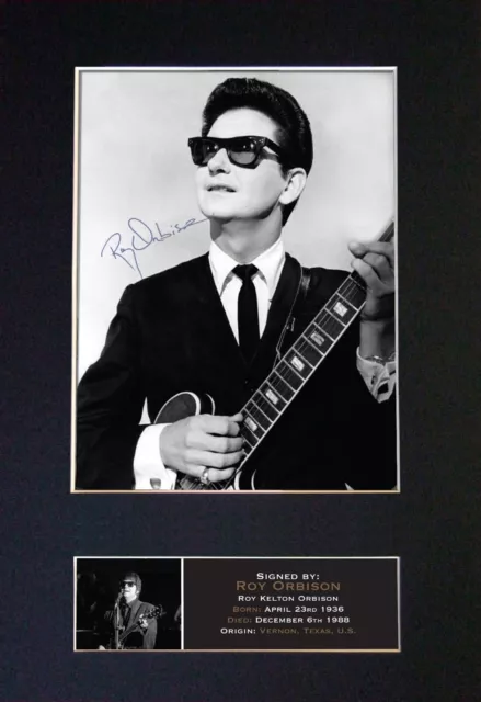 ROY ORBISON Mounted Signed Autograph Photo Print A4 #378