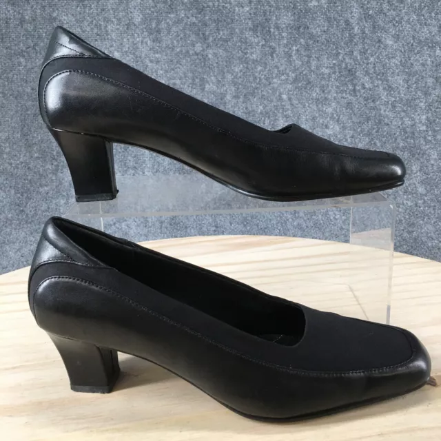 Naturalizer Heels Womens 6 M Delor Casual Slip On Pumps 838N19 Black Leather