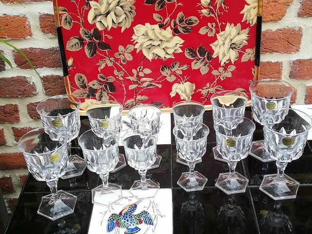 Service de 12 verres cristal d'Arques, modèle Chaumont.