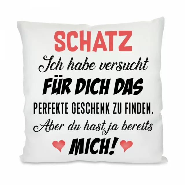 Herzbotschaft® Kissen Motiv - Ich habe versucht für Dich das perfekte Geschenk..