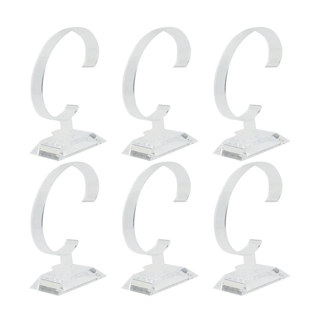 6 x Plastic Jewelry Bangle Cuff Bracelet Watch Display Stand Holder G3X3X3