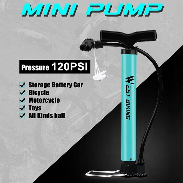 WEST BIKING BICYCLE Tire Inflator 120PSI Steel MTB Mountain Road Bike