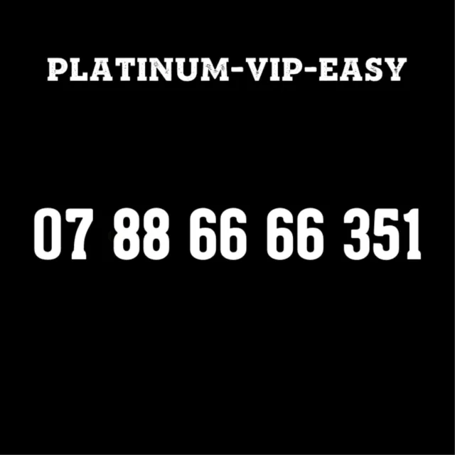 ⭐ Gold Easy Vip Memorable Mobile Phone Number Diamond Platinum Sim Card 6666 88