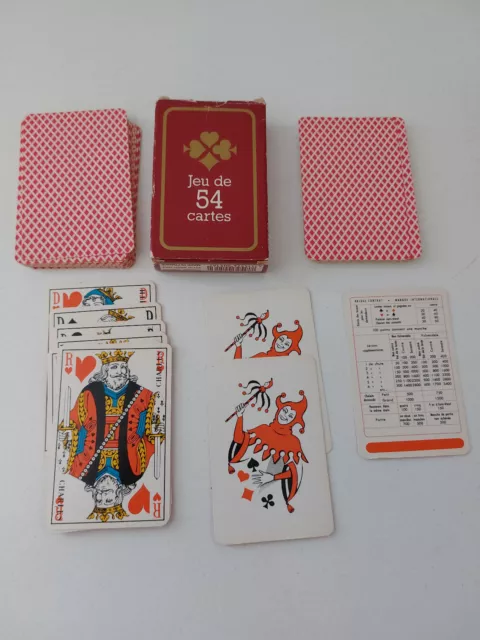 Jeu de 54 cartes anciennes