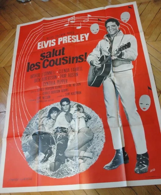 Elvis Presley Glenda Farrell Kissin' Cousins 1964 Rare Affiche French Poster