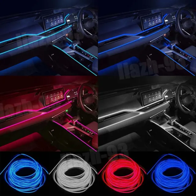 Car Interior Atmosphere Wire Auto Strip Light LED Decor Lamp Accessory 3M/9.8FT