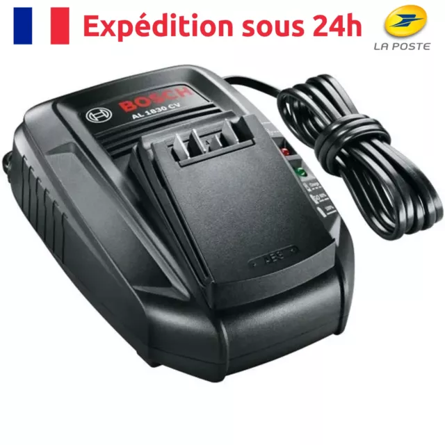 Chargeur Rapide pour Bosch AL 1830 CV de 18 V