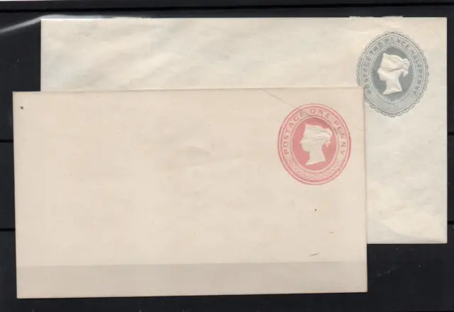 GB QV 1d & 2d Postal Stationery Covers - unused WS36017