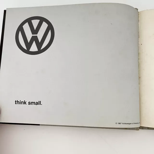 Volkswagen 1967 VW THINK SMALL Dealership Hardcover Book Cartoons Charles Addams 2