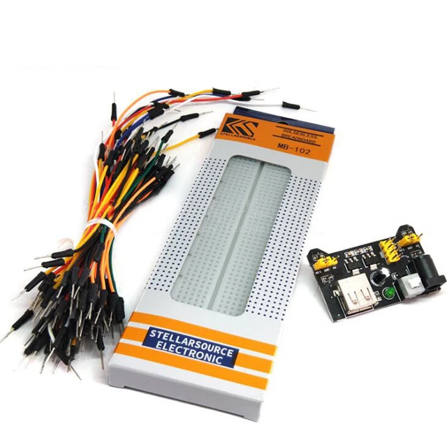 1set MB102 High-quality Breadboard Power Module 830 Points 65 Jumper WiresB#w#