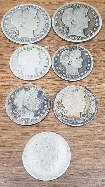 Barber Silver Half/Quarter Lot  **No Reserve Auction**  Old 90% Silver