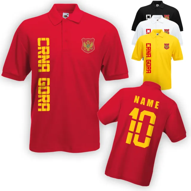 Montenegro Crna Gora Polo-Shirt Trikot mit Name & Nummer S M L XL XXL