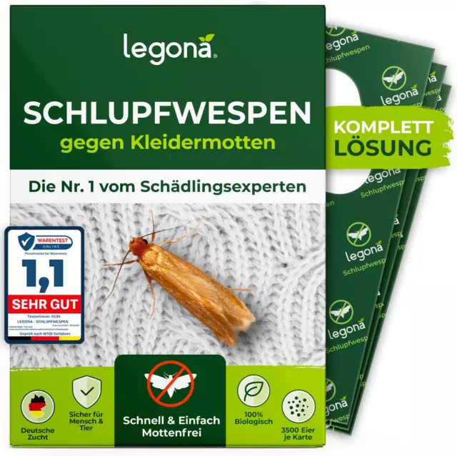 Legona® - Schlupfwespen Gegen Kleidermotten / 3X Trigram-Karte À 5 Lieferungen/B
