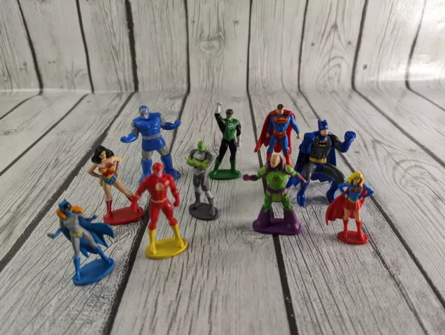 Justice League Cake Toppers Set of 10 PVC Figurine Super Heroes - Batman