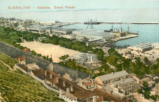 Gibraltar, Alameda, Grand Parade 1910's Postcard