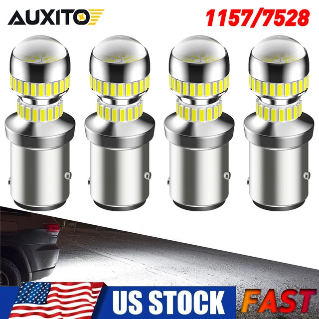 4x Super Bright 1157 LED Reverse Backup Light 6000K White Parking DRL Bulbs EAC