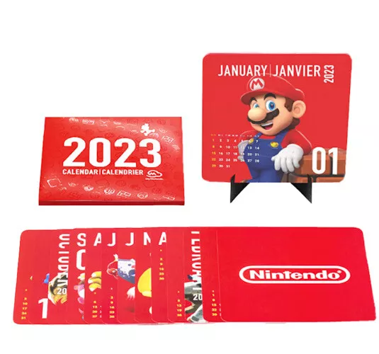 MY NINTENDO REWARDS desk calendar 2023 Mario, Animal Crossing Zelda