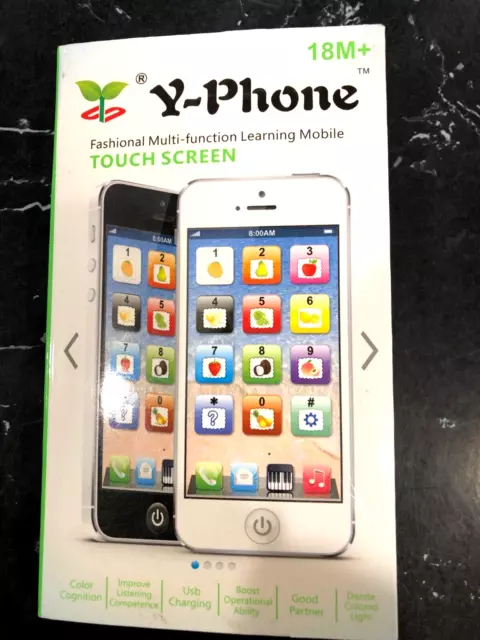 Y-phone Kids Children Baby Toy Phone Education Learning Machine Smart Touch LED