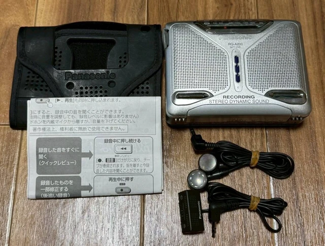 PANASONIC RQ-A200 PORTABLE AM/FM Cassette Player/Recorder Tested