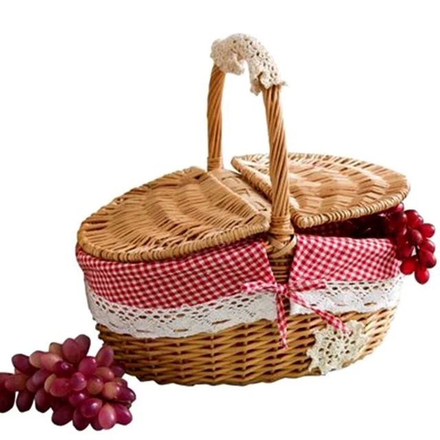 Nueva cesta de picnic duradera cesta cestas respetuosas con el medio ambiente decoración de camping