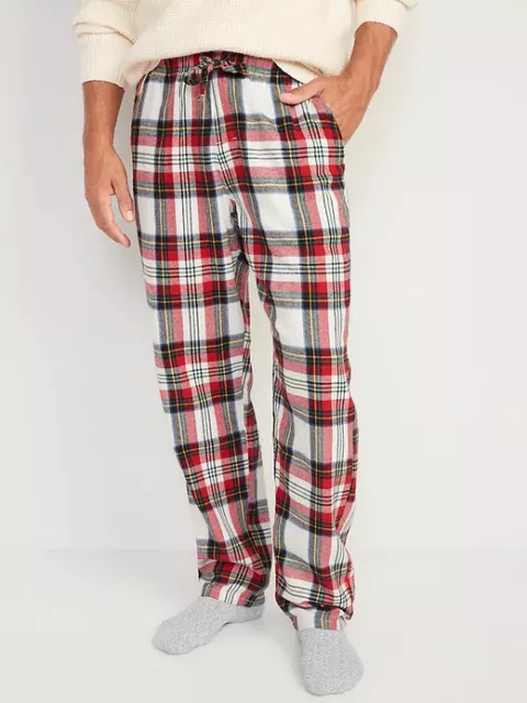NWT OLD NAVY Red White Plaid Tartan Flannel Pajama Pants Sleep
