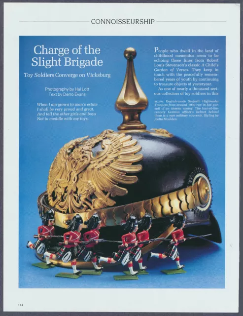 Toy Soldier Collecting Magazine Print Pictorial Article 1989 Four Pages