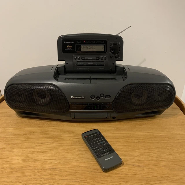 PANASONIC RX-DT707 PORTABLE Stereo CD Radio Tape Aux In Cobra Top ...