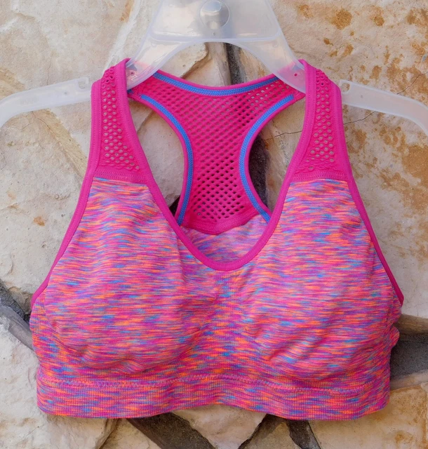 ABSTRACT Racerback Bra Bralette Girls Sports Large Mesh Lattice Back L4323