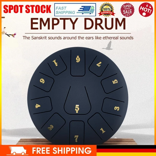 HUANGHUANG 8 Zoll StahlZungentrommel 11-Ton C Key Pan Drum Percussion Instrument