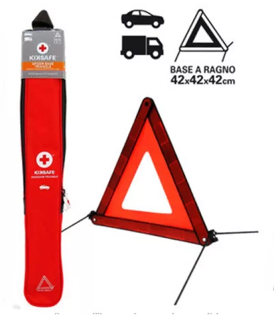 Triangolo di Emergenza Base a Ragno Omologato 42X42X42CM Emergenza  Auto Kiksafe