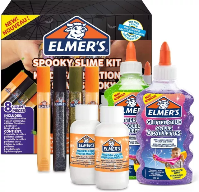 Elmer 8 Pieza Pegamento Spooky Slime Kit Con Transparente Pva