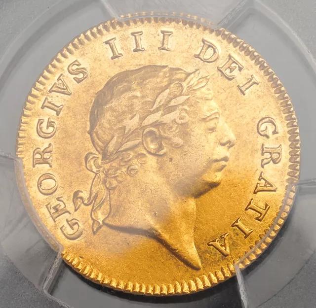 1804, Great Britain, George III. Nice Gold 1/2 Guinea Coin. (4.18gm) PCGS AU-55!